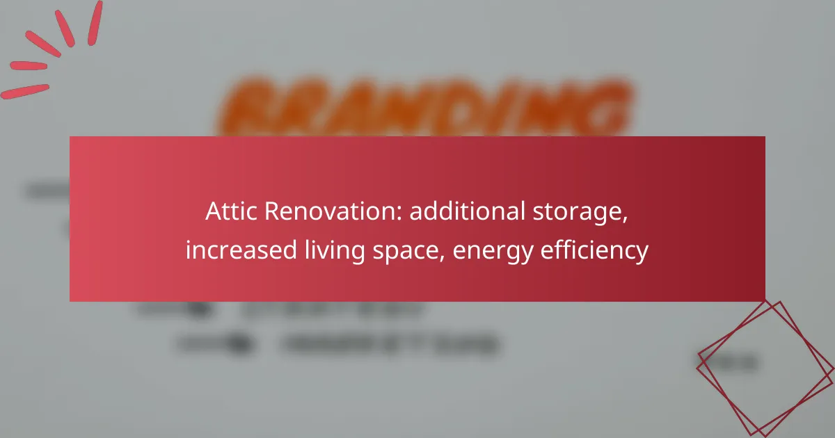 Attic Renovation: additional storage, increased living space, energy efficiency